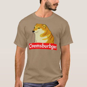T-shirt Cheems Cheemsburbger Étiquette