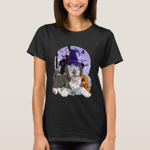 T-shirt Cheepadoodle Chien Halloween sorcier Citrouille