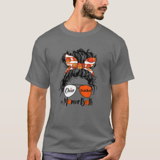 T-shirt Cheer Basketball Maman Des Deux Cheveux Bun Glasse
