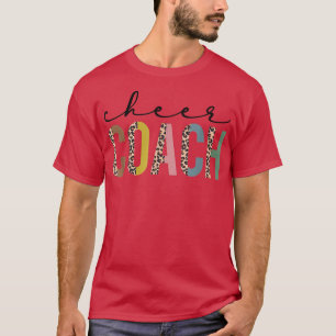 T-shirt Cheer Coach Leopard Cheerled Props Cute Cheer 