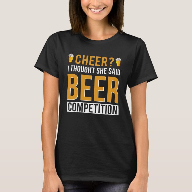 T-shirt Cheer Dad Cheerleader I Thought She Said Beer Comp (Devant)
