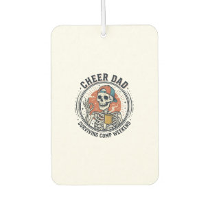 T-Shirt Cheer Dad Surviving Comp Wochenende Skelet Autolufterfrischer