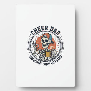T-Shirt Cheer Dad Surviving Comp Wochenende Skelet Fotoplatte