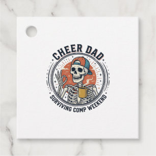 T-Shirt Cheer Dad Surviving Comp Wochenende Skelet Geschenkanhänger