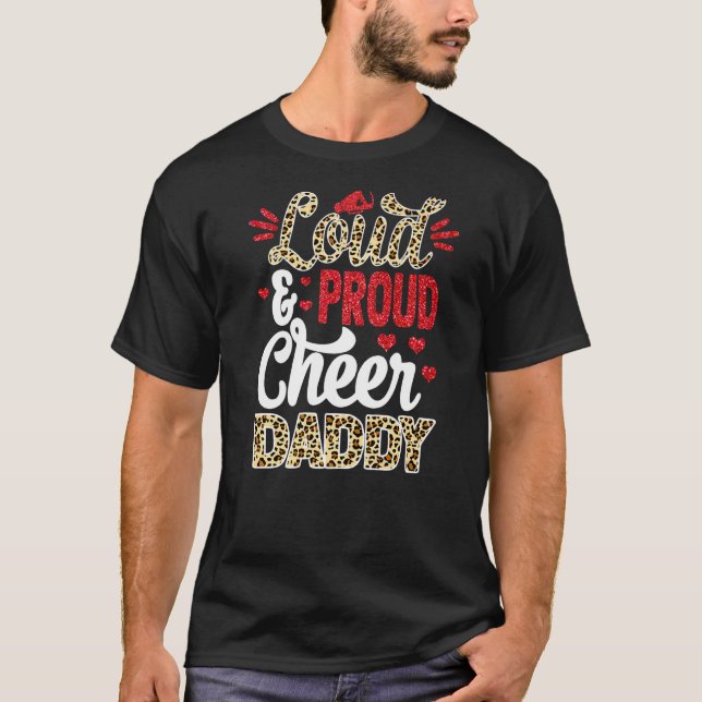 T-shirt Cheer Daddy Plus Grand Empreinte de léopard De Ven (Devant)
