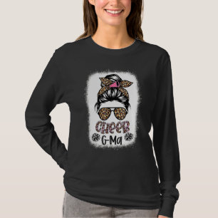 T-shirt Cheer G Ma Leopard Messy Bun Pom-pom girl Bleached