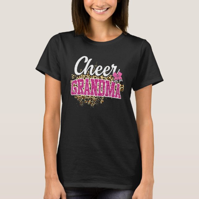 T-shirt Cheer Grand-Mère Plus Grand Empreinte de léopard V (Devant)