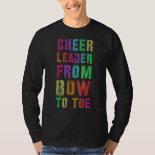 T-shirt Cheer Leader De Bow À Toe Cheerleader Équipe Che