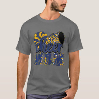 T-shirt Cheer Maman Marine Leopard Cheer Poms