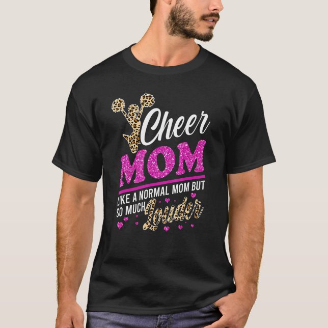 T-shirt Cheer Maman Plus Grand Empreinte de léopard Ventil (Devant)