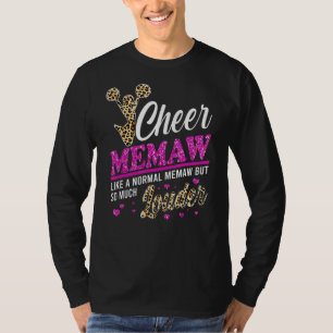 T-shirt Cheer Memaw Plus Grand Empreinte de léopard Ventil