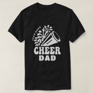 T-shirt Cheer Papa avec Nom d'équipe personnalisé et Nom d