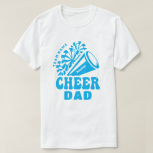 T-shirt Cheer Papa avec Nom d'équipe personnalisé et Nom d