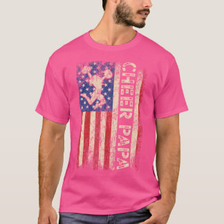 T-shirt Cheer Papa Funny Cheer Papa Pom-pom girl Amérique