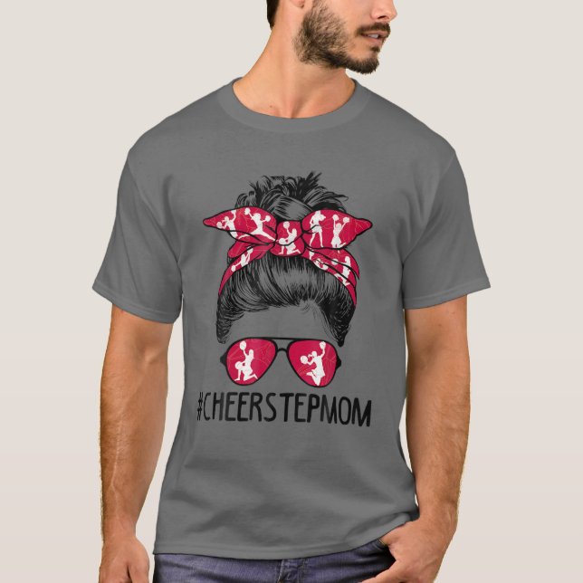 T-shirt Cheer Stepmaman Pom-pom girl Stepmaman Vie Messy B (Devant)