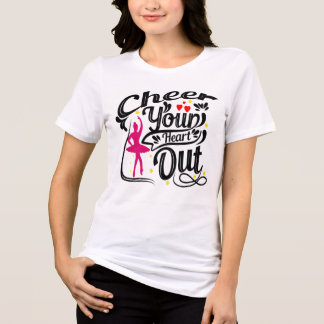 T-Shirt 'Cheer Your Heart Out Ballerina Tee' Tri-Blend Shirt