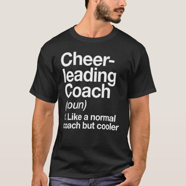 T-shirt Cheerleading Coach Definition Trainer Training (Devant)