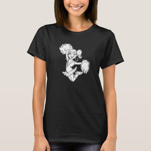 T-shirt Cheerleading Pom Pom - Cheercaptain Cheerleader Pr (Devant)