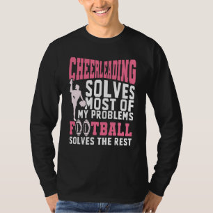 T-shirt Cheerleading résout mes problèmes Cheerleader Foot