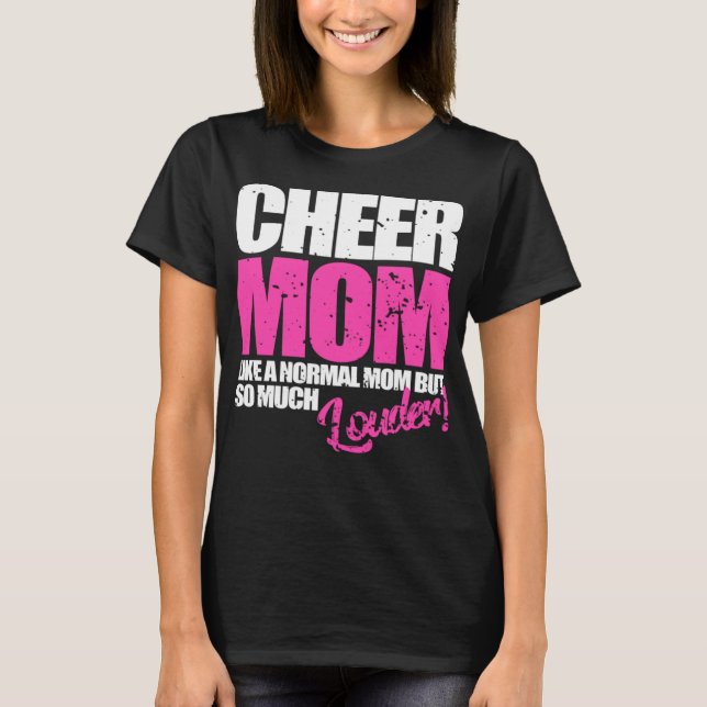 T-shirt Cheerled Funny Cheer Mama (Devant)