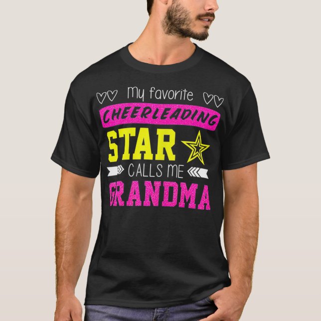 T-shirt Cheerled Mes Pom-pom girl Favoris M'Appelle (Devant)