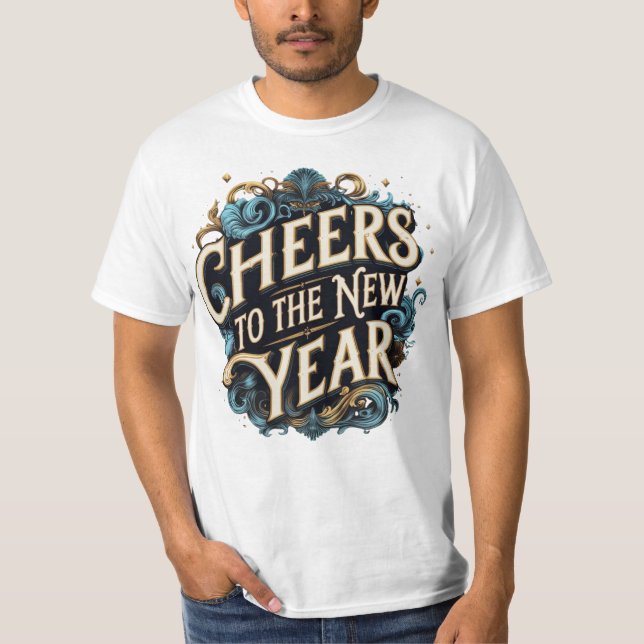 T-shirt Cheers to the New Year Champagne (Devant)