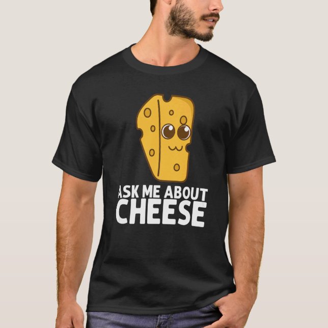 T-shirt Cheese Cheddar Dairy Product  Men Women (Devant)