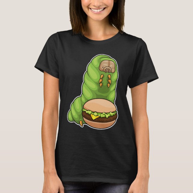 T-shirt Cheeseburger à la chenille (Devant)
