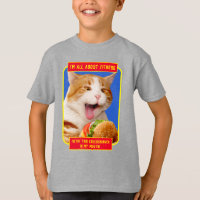 Cheeseburger mangeant des chats