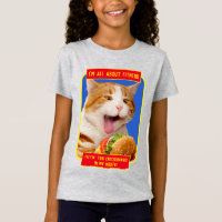 Cheeseburger mangeant des chats