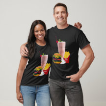 Cheeseburger Shake Fries Retro Diner Food Unisex