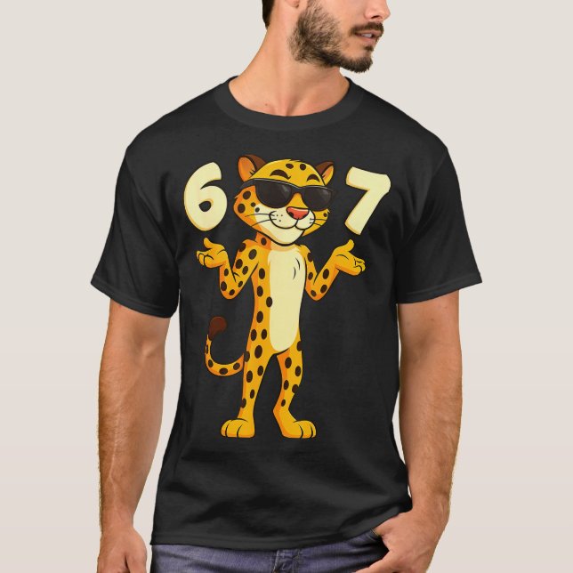 T-shirt Cheetah 67 Meme Funny Kids Teens Gen Alpha Slang 6 (Devant)