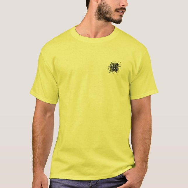 T-shirt Cheetah en colère en splash noir (Devant)