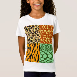 T-Shirt Cheetah, Giraffe, Tigre et Serpent