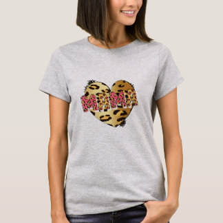 T-shirt Cheetah Heart Mama