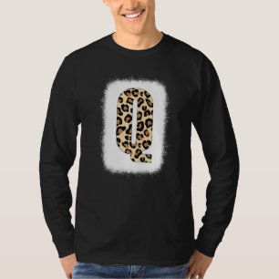 T-shirt Cheetah Print Letter Q Initial Letter Q Leopard B