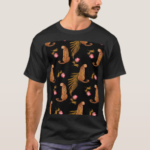 T-shirt Cheetahs romantiques : aquarelle motif sans coutur