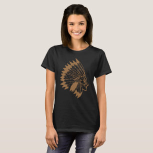 T-shirt Chef amérindien vintage boho indien apache