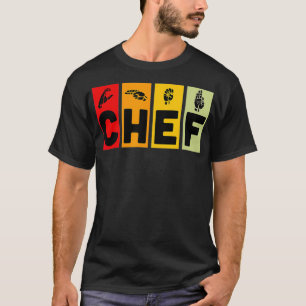 T-shirt Chef ASL Langue des Signes Culinaire Diplômé Che