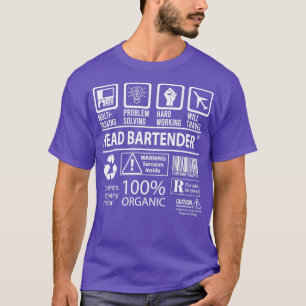T-shirt Chef barman multitâche Certified Job Gift Ite