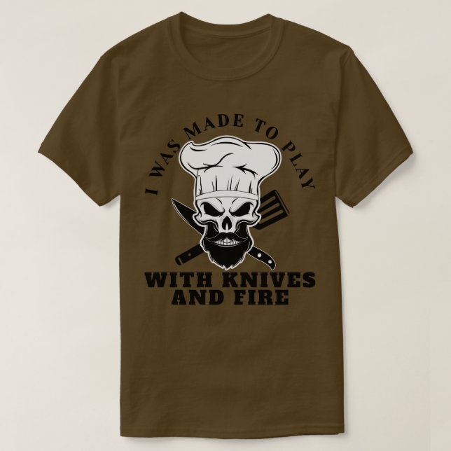 T-shirt Chef Beard Skeleton Bake Skull Bearé Skeletal Co (Design devant)