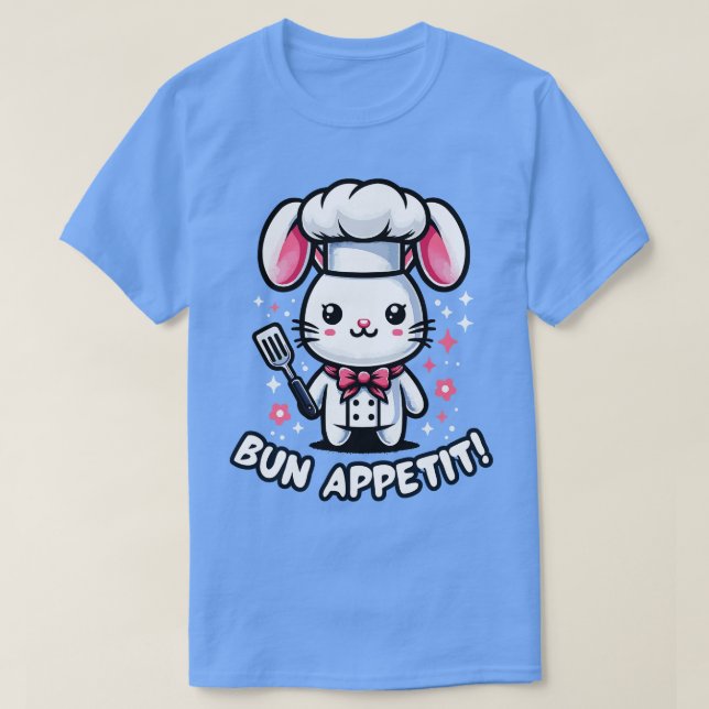 T-shirt Chef Bunny Jour de Pâques Drôle Cuisine Cuisinier  (Design devant)