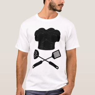 T-shirt Chef Casquette Cuisine Ustensiles Cuisiner Foodie