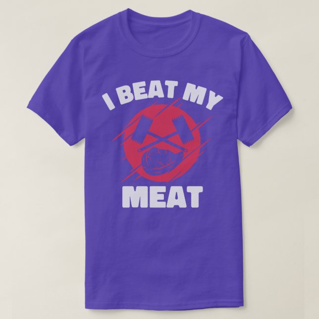 T-shirt Chef Cuisine Cuisine Lover Cuisine Viande (Design devant)