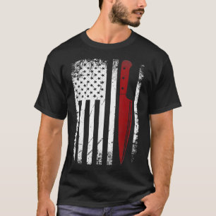 T-shirt Chef Cuisine Drapeau Américain Cuisine patriotique