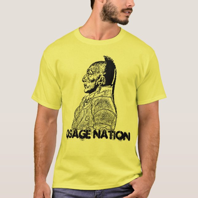 T-shirt Chef de la petite nation d'Osages - d'Osage (Devant)