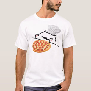T-shirt Chef de pizza de chat de bongo