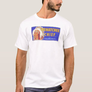T-shirt Chef de Wenatchee - étiquette vintage de caisse de