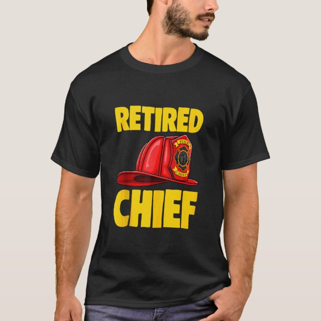 T-shirt Chef des pompiers à la retraite Aimer les pompiers (Devant)