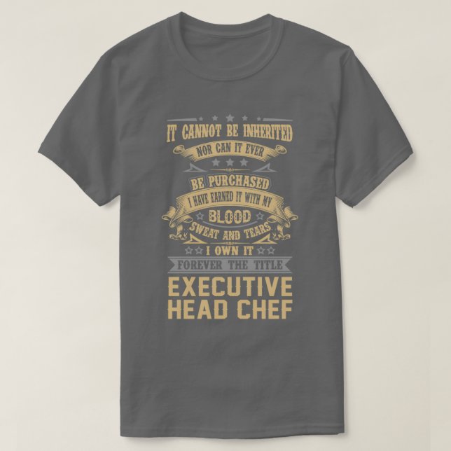 T-shirt Chef Directeur Chef Pour Toujours Le Titre Job Cad (Design devant)